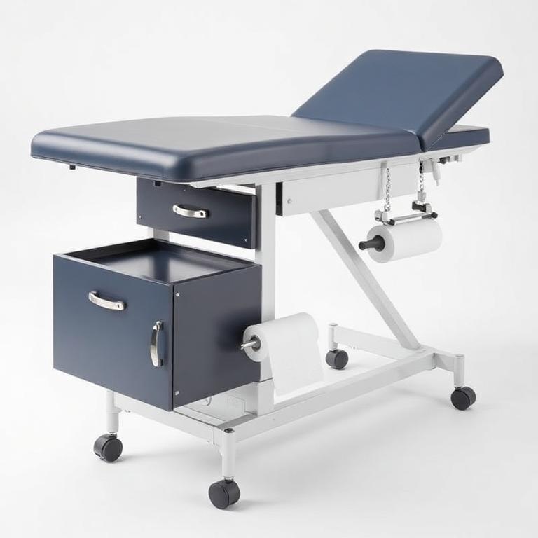 ASMS Manual Exam Table with Drawer Storage