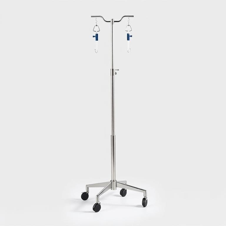 ASMS Stainless Steel IV Stand — 4 Hook
